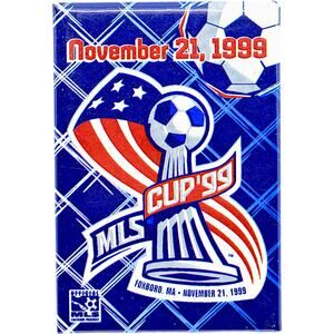 MLS Cup 1999 Vintage Blue Brooch Pin - LA Galaxy vs DC United